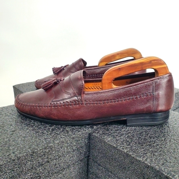 Stanley Blacker Genuine Leather Tassel Loafers Men Size 10.5M Shoes 49174 main image 8